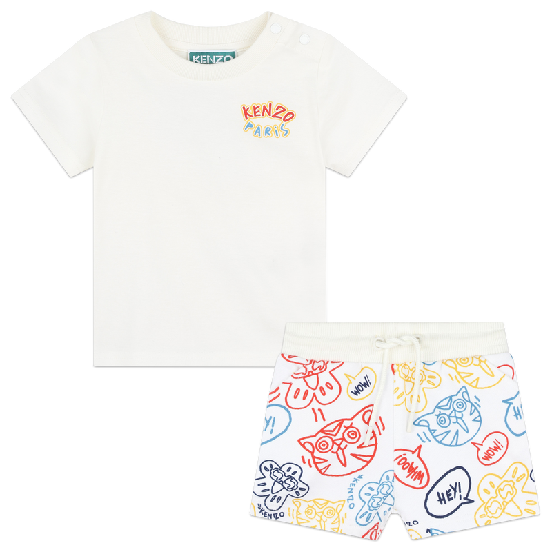 KENZO KIDS Printed cotton ensemble