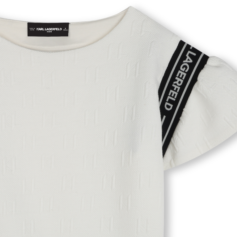 T-shirt with frilled sleeves KARL LAGERFELD KIDS 
                        GIRL