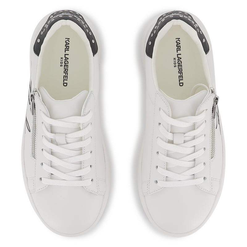 Cowhide Leather Sneakers KARL LAGERFELD KIDS 
                        GIRL