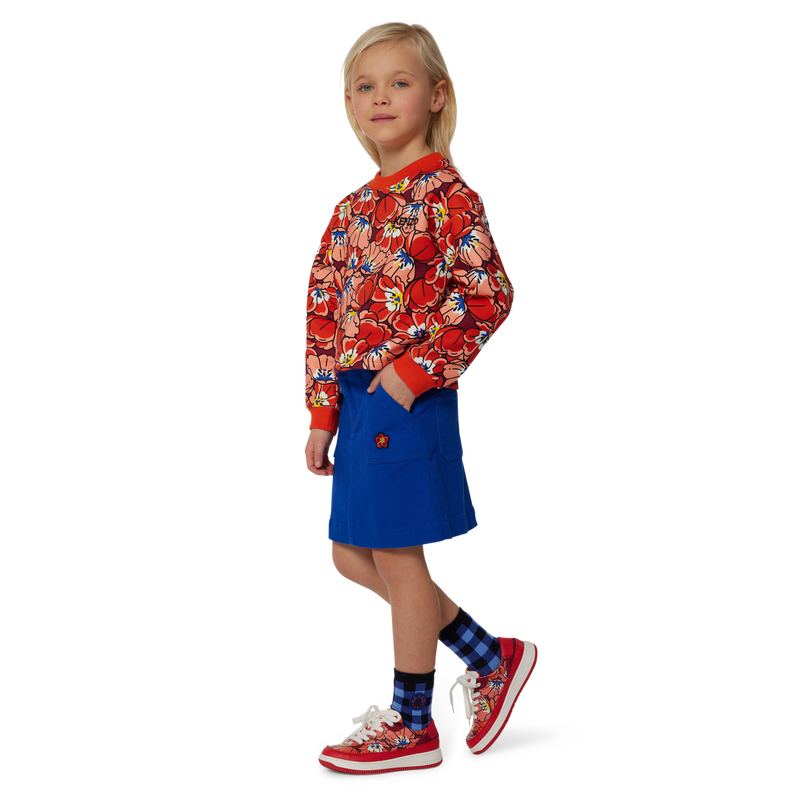 Cotton adjustable-waist skirt KENZO KIDS 
                    GIRL
