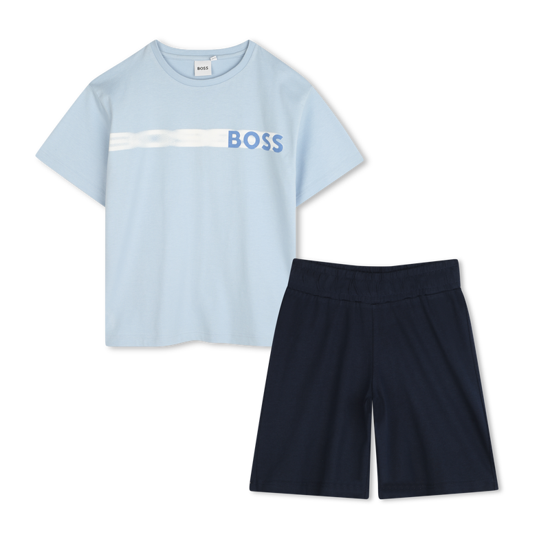 Cotton T-Shirt & Shorts BOSS 
                        BOY