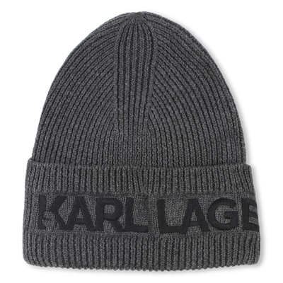 Knitted hat + neck warmer set KARL LAGERFELD KIDS BOY