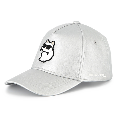 Adjustable cap with badge KARL LAGERFELD KIDS GIRL