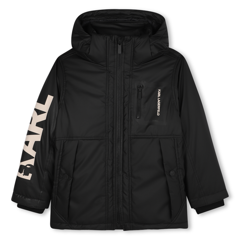 Hooded parka KARL LAGERFELD KIDS 
                    BOY