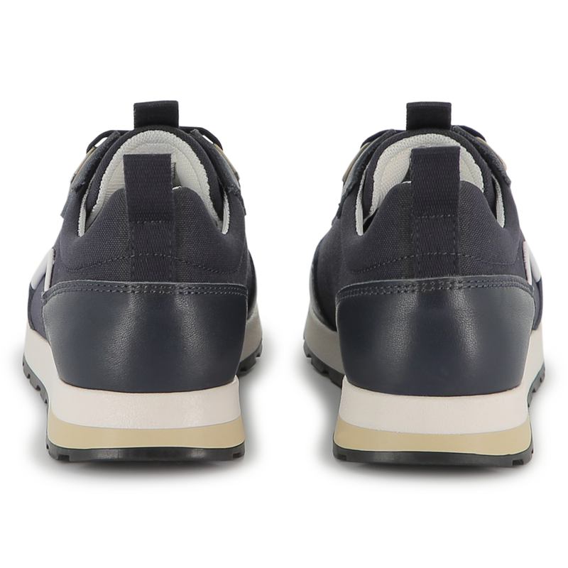 Two-tone lace-up sneakers