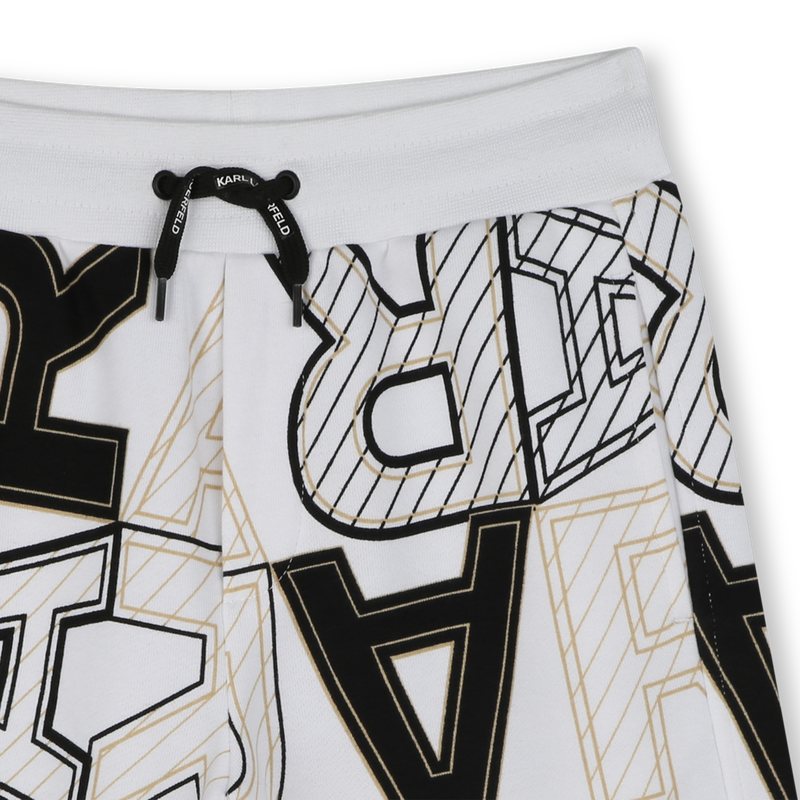 Printed cotton Bermuda shorts KARL LAGERFELD KIDS 
                        BOY