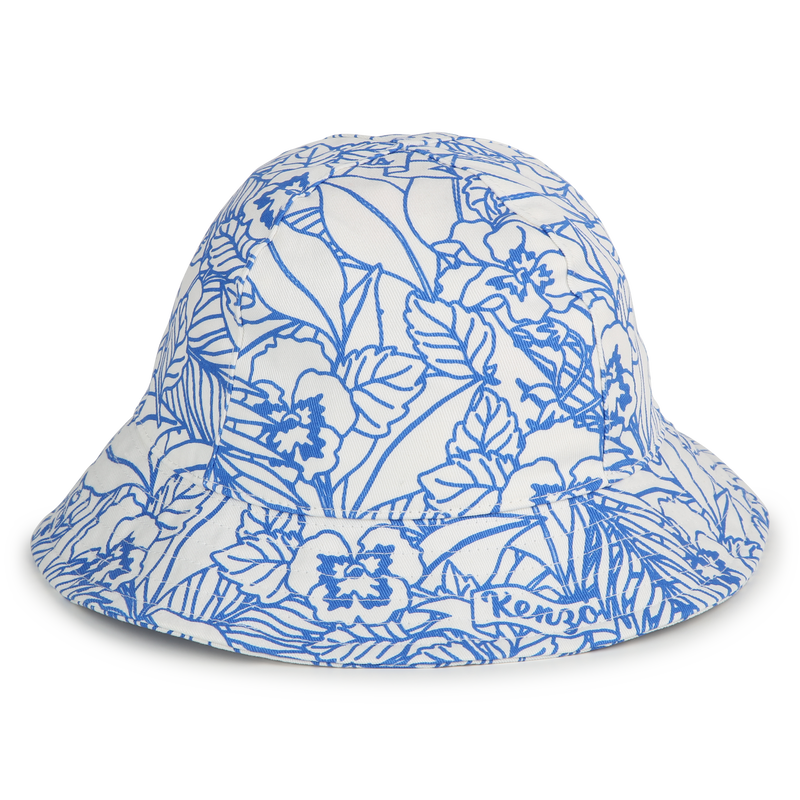 Patterned cotton bucket hat KENZO KIDS 
                    UNISEX