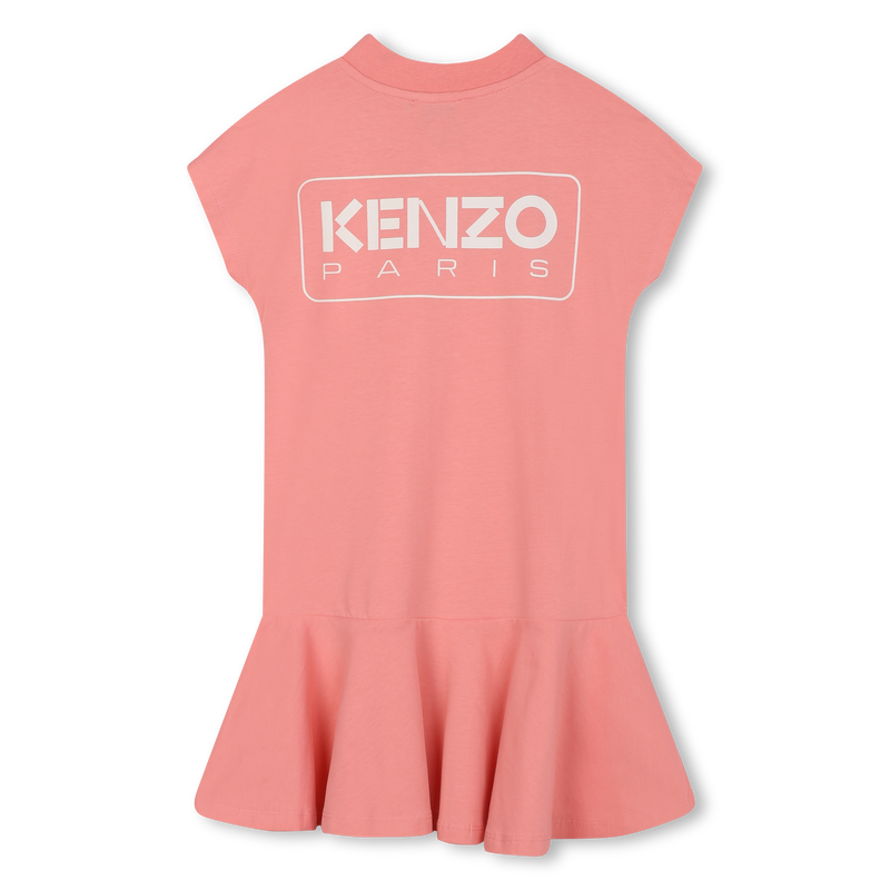 Cotton Short-Sleeved Dress KENZO KIDS 
                    GIRL