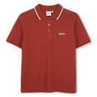 Short-Sleeved Polo Shirt, CRIMSON, hi-res
