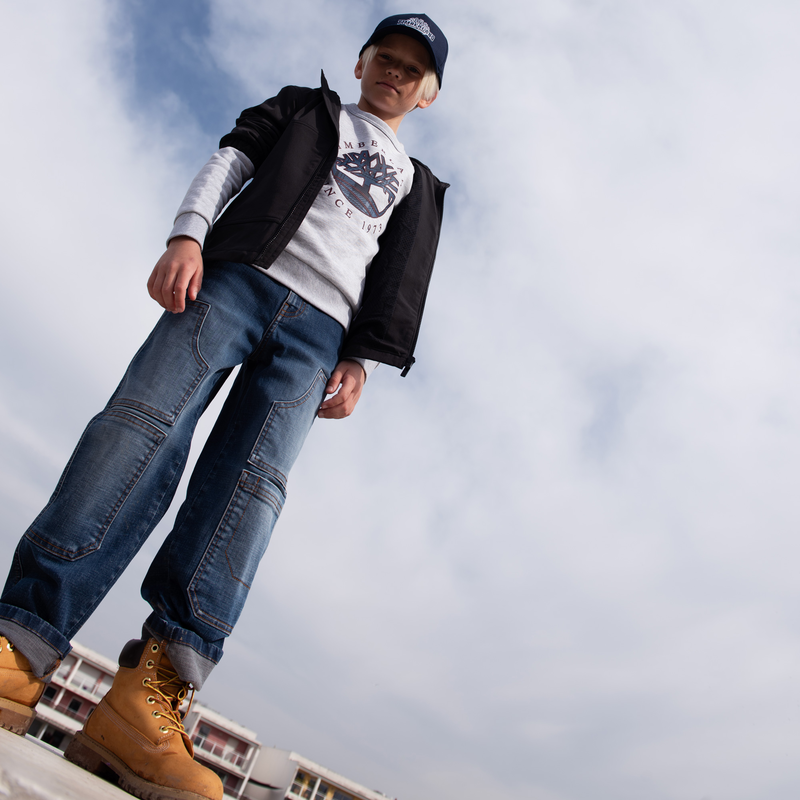 Patch Pocket Wide-Leg Jeans TIMBERLAND 
                    BOY
