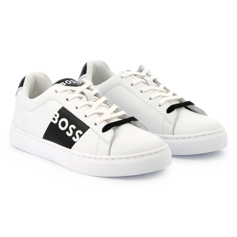 Lace-up leather sneakers