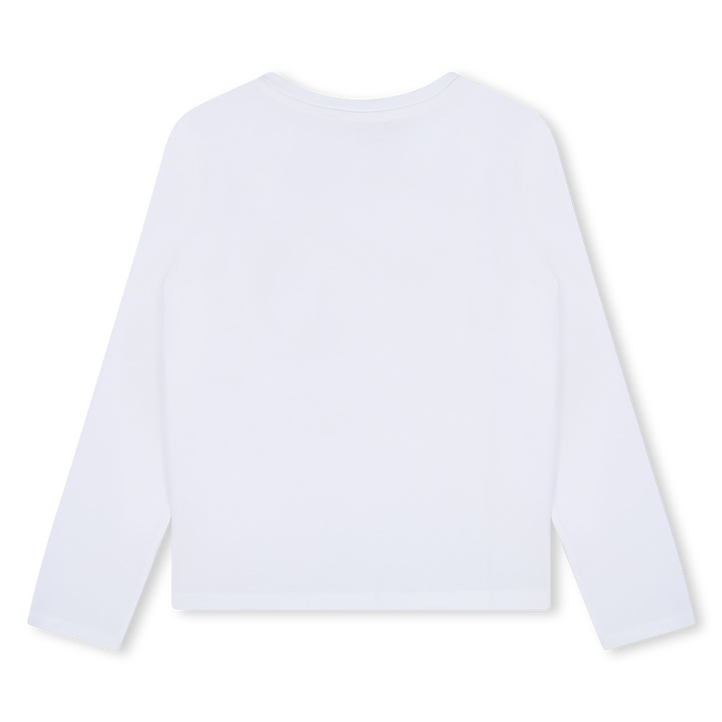 Long-Sleeved Cotton T-Shirt MICHAEL KORS 
                    GIRL