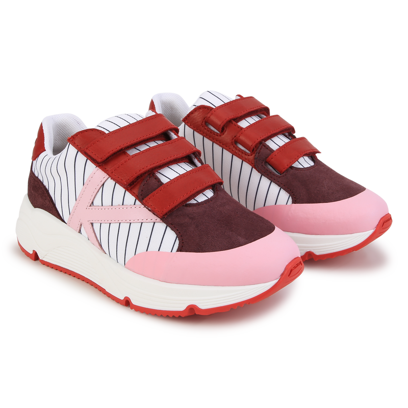 KENZO KIDS Dual fabric velcro sneakers