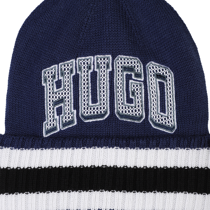 Knit Striped Hat HUGO 
                    BOY