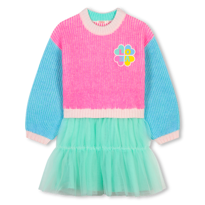 Mixed Material Dress BILLIEBLUSH GIRL