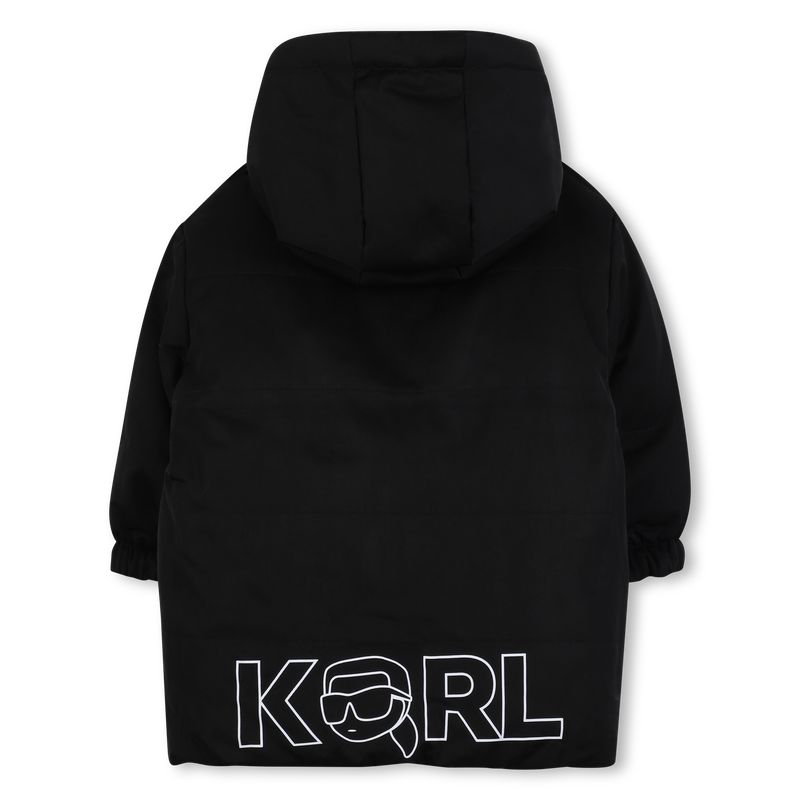 Reversible hooded down jacket KARL LAGERFELD KIDS 
                        BOY
