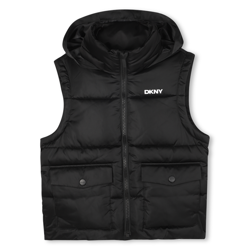 Down jacket with removable sleeves DKNY 
                        UNISEX