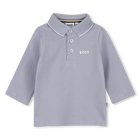 Long sleeve polo, PALE BLUE, hi-res
