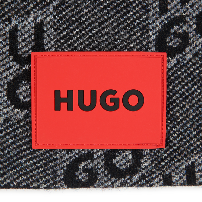Checkered Knit Hat HUGO 
                    BOY