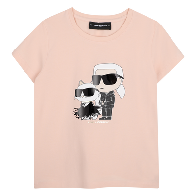 Short sleeve t-shirt KARL LAGERFELD KIDS GIRL