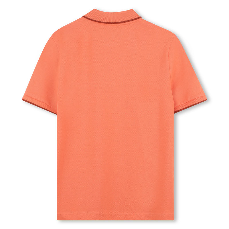 Plain cotton piqué polo shirt BOSS 
                    BOY