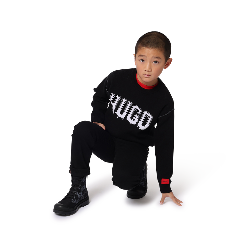 Elasticated Lace & Zip-Up Boots HUGO 
                    BOY