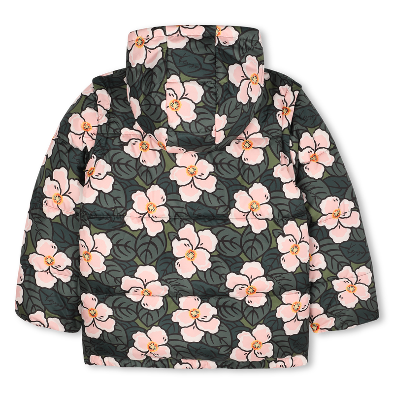 Down jacket with removable sleeves KENZO KIDS 
                        GIRL