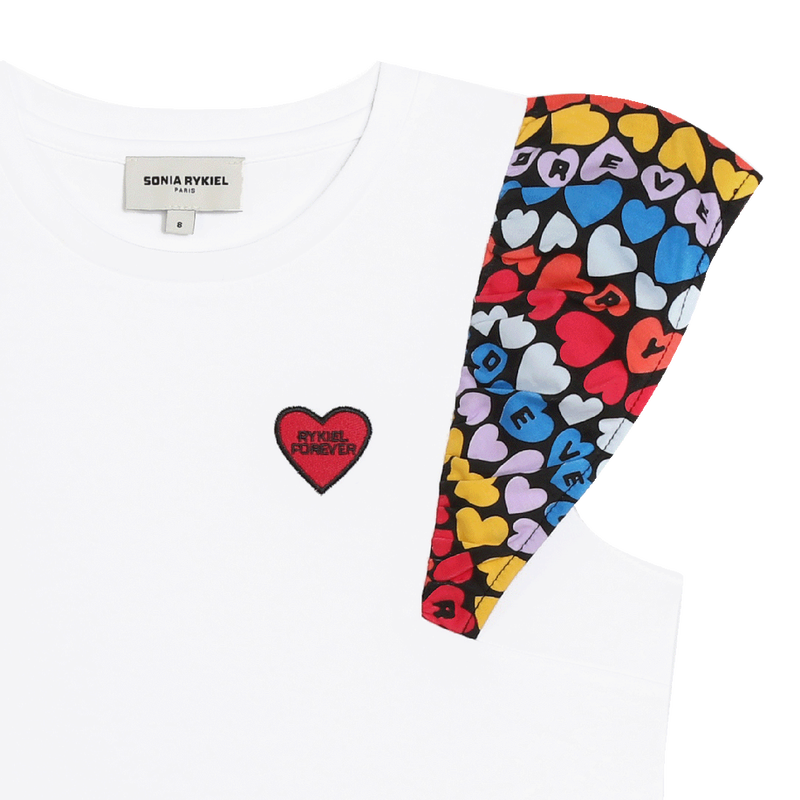 Frilled Cotton T-Shirt SONIA RYKIEL 
                    GIRL