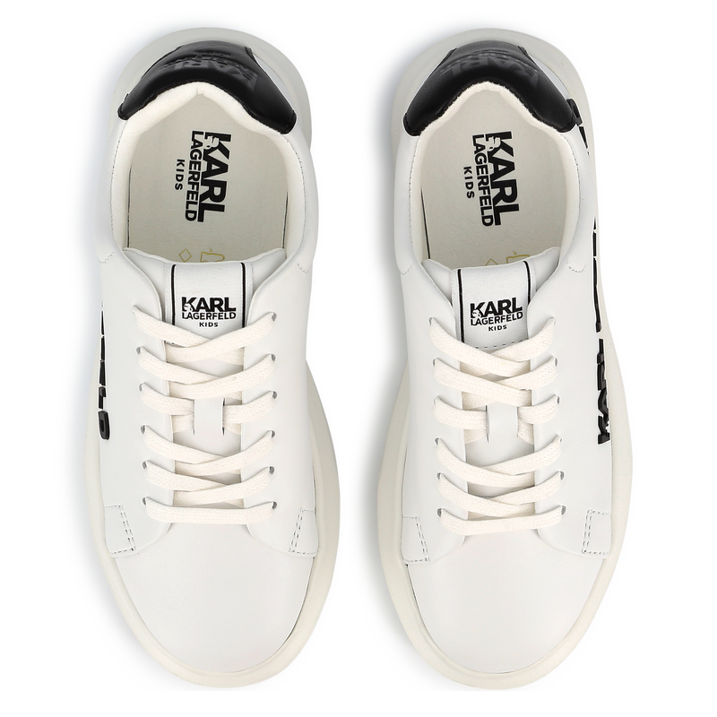 Lace-up leather sneakers KARL LAGERFELD KIDS 
                        UNISEX