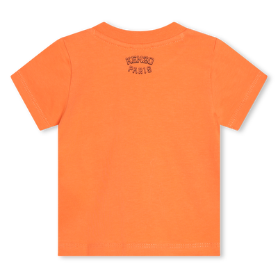 Cotton press-stud T-shirt KENZO KIDS UNISEX