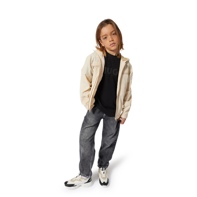 Bi-material lace-up sneakers HUGO BOY