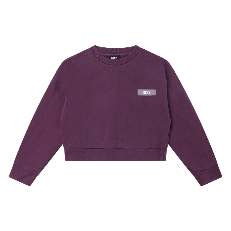 Cotton fleece sweatshirt DKNY 
                    GIRL