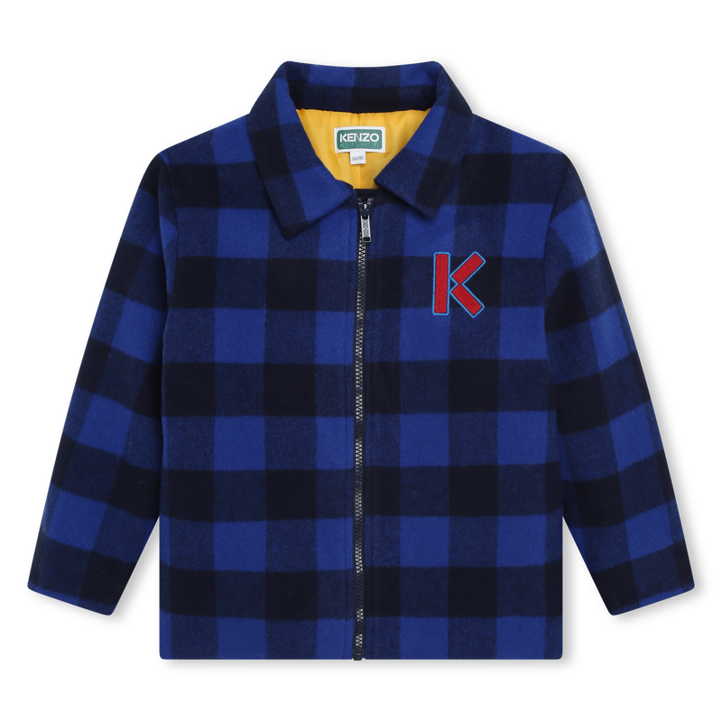 Embroidered plaid jacket KENZO KIDS 
                    BOY