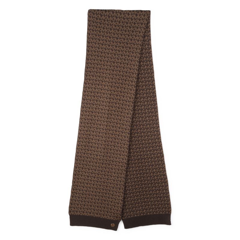 Patterned knitted scarf