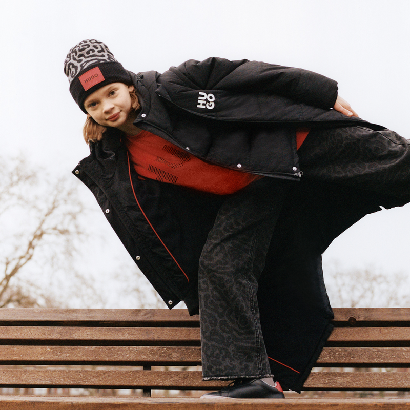 Convertible Hooded Puffer HUGO 
                    GIRL
