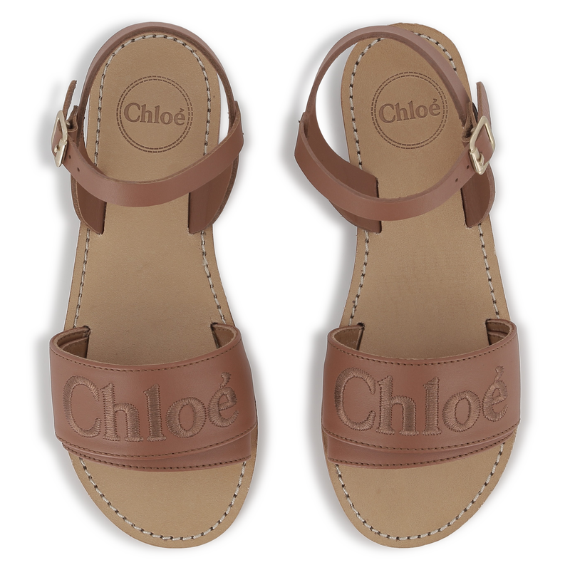 Buckled leather sandals CHLOE 
                    GIRL