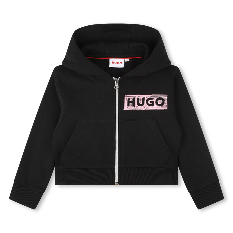 Fleece zip-up hoodie HUGO 
                    GIRL