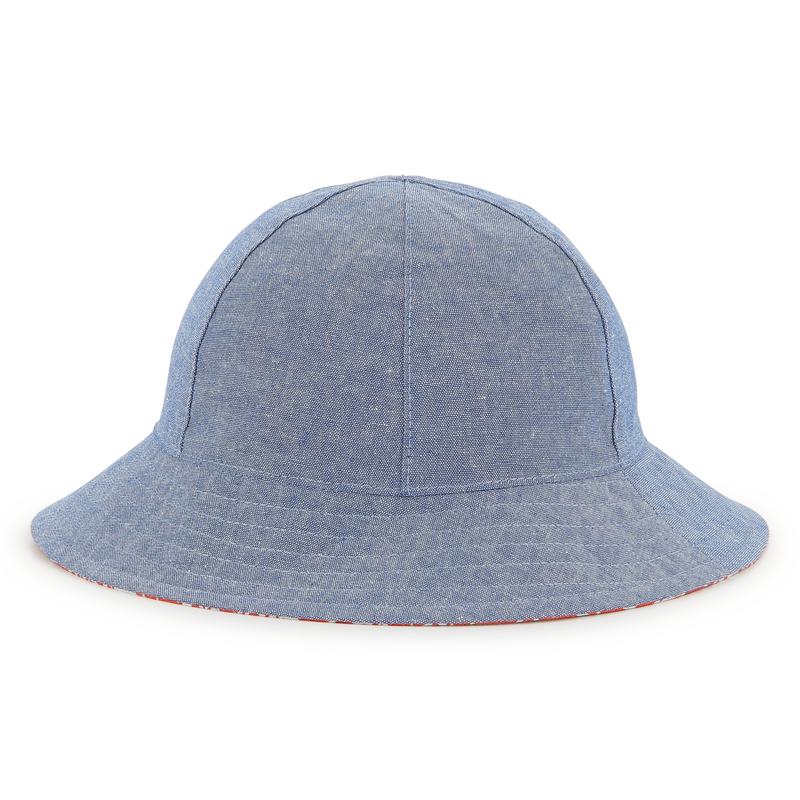 Reversible cotton bucket hat KENZO KIDS 
                        UNISEX