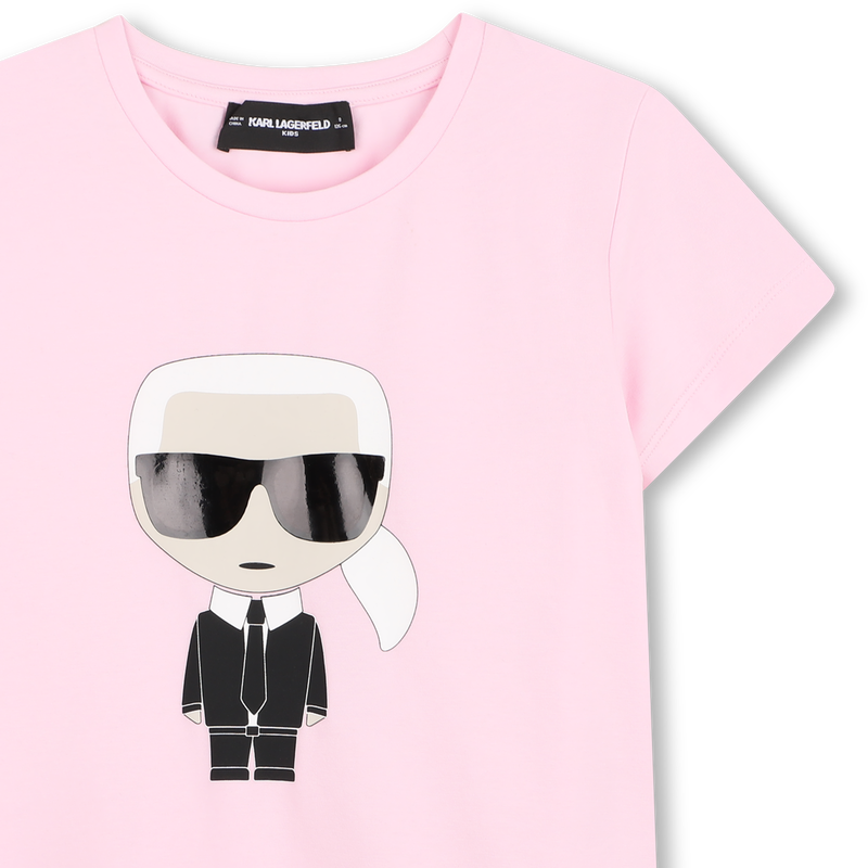 Choupette Print T-Shirt KARL LAGERFELD KIDS 
                        GIRL