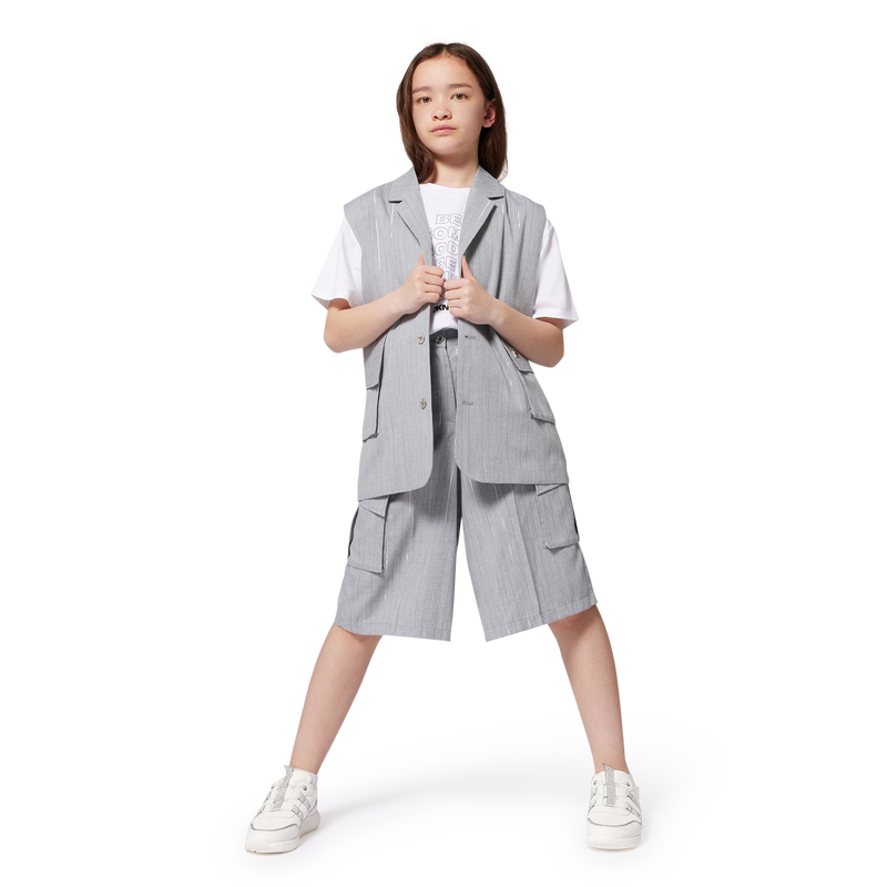 Long shorts with woven stripes DKNY 
                    GIRL