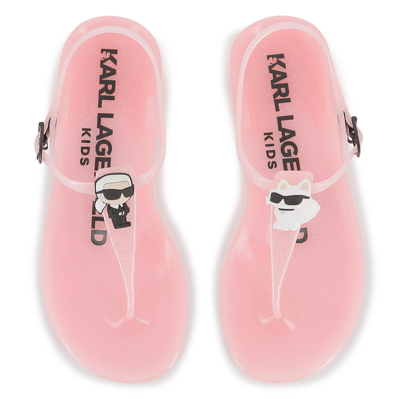 SANDALS WITH ADJUSTABLE STRAPS KARL LAGERFELD KIDS 
                        GIRL