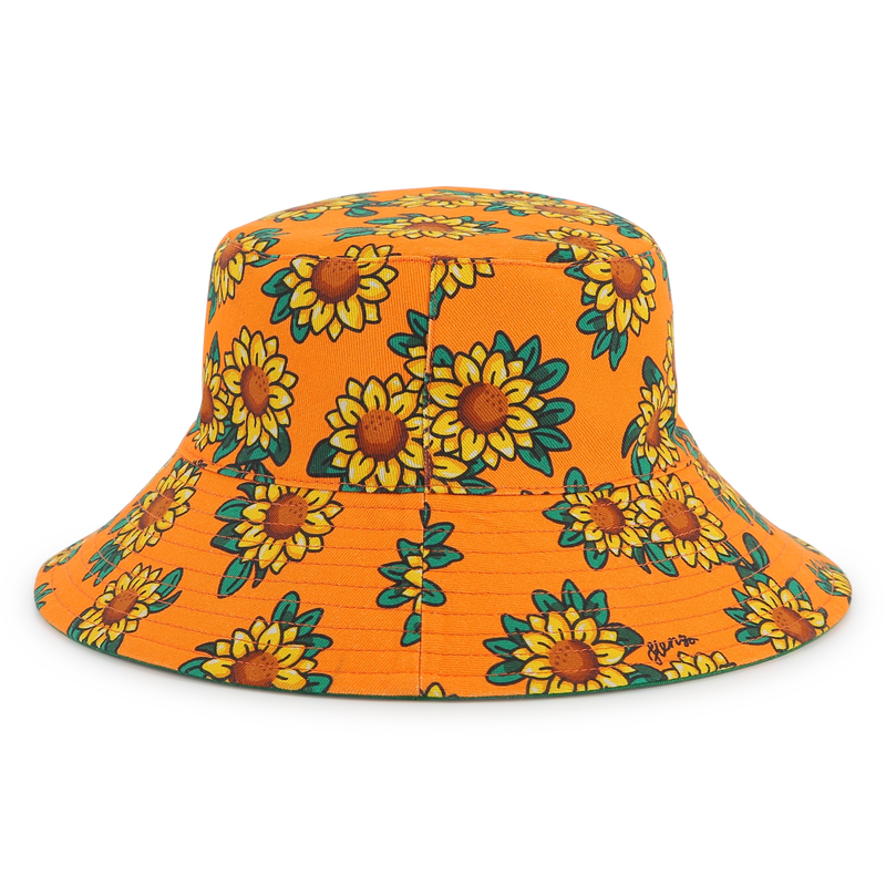 Reversible cotton bucket hat KENZO KIDS 
                        UNISEX