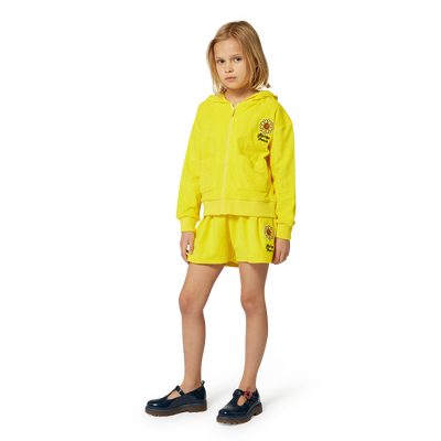 Terry cloth zip-up sweater KENZO KIDS GIRL