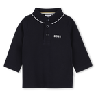 Long sleeve polo, NAVY, hi-res