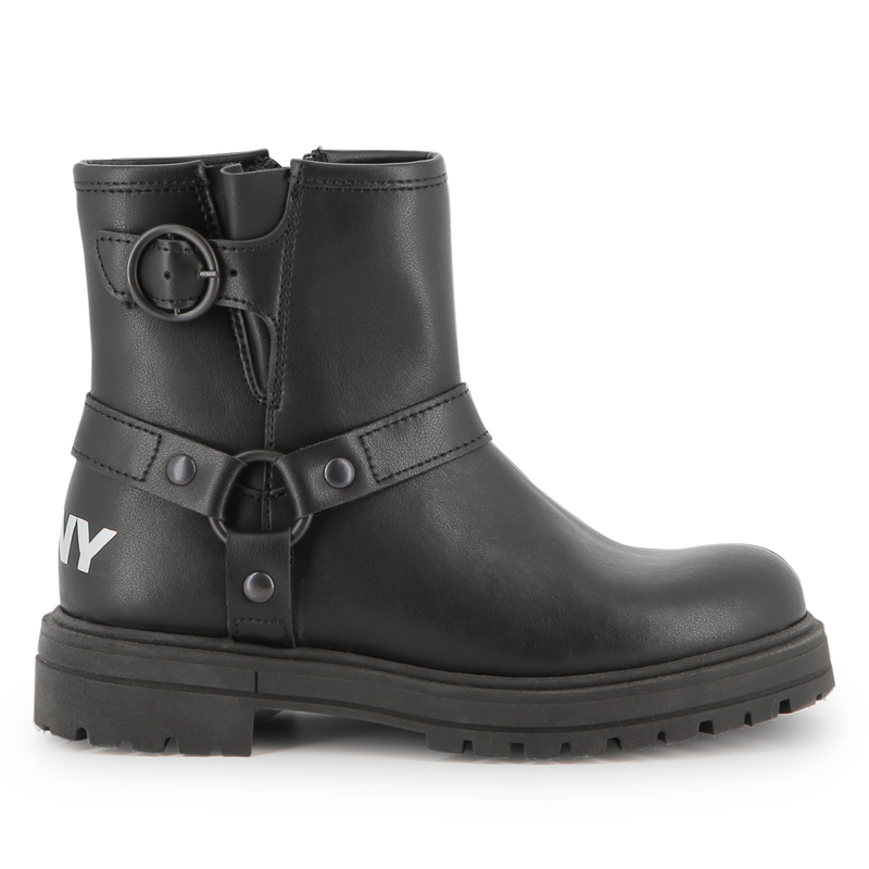 Cowhide leather biker boots DKNY 
                    GIRL