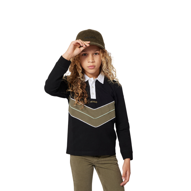 Long-sleeved polo shirt HUGO 
                    BOY