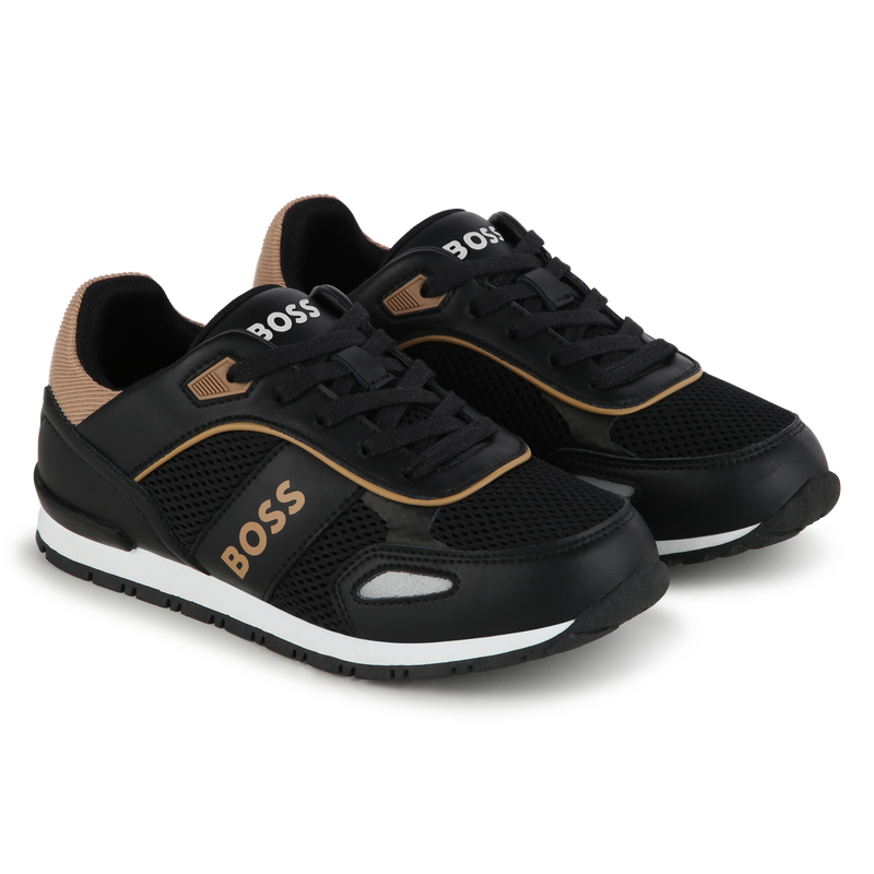 Lace-up leather sneakers