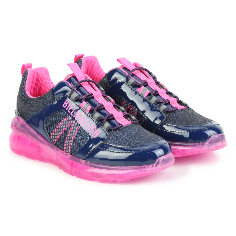 Glitter lace-up sneakers