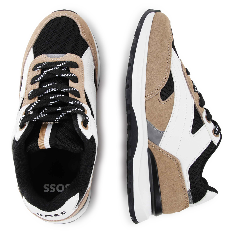 Lace-Up Leather Sneakers BOSS 
                    BOY