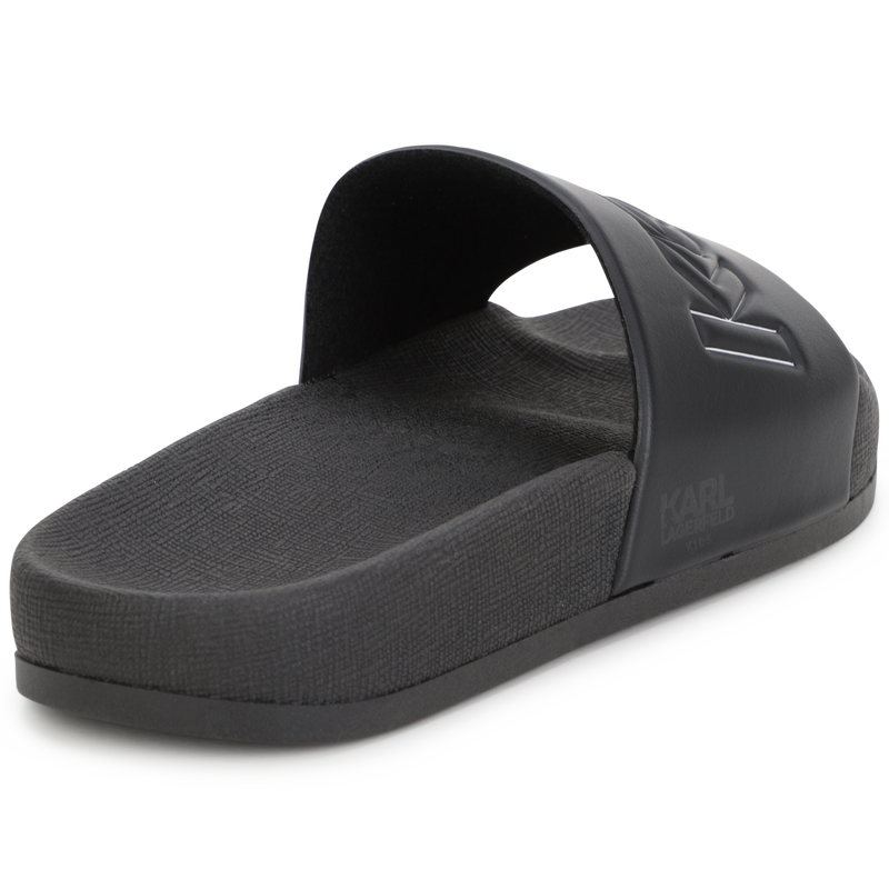 Logo branded slide sandals